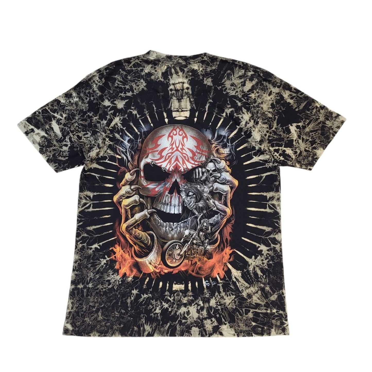 Caballo Vintage Multicoloured Skull 3D Glow In The Dark BNWT T-Shirt Men's XXL