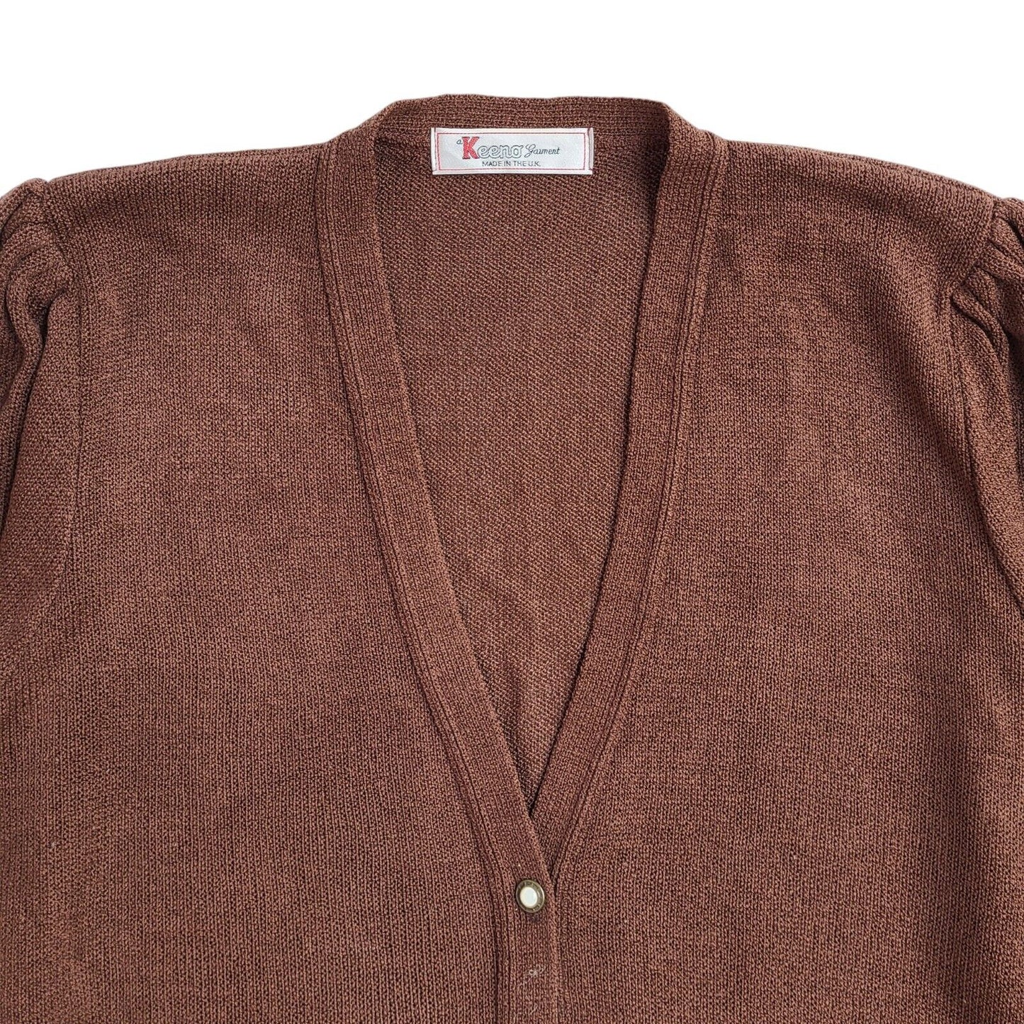 Keena Burgundy Vintage 90's Button Front Cardigan UK Women's Size 16