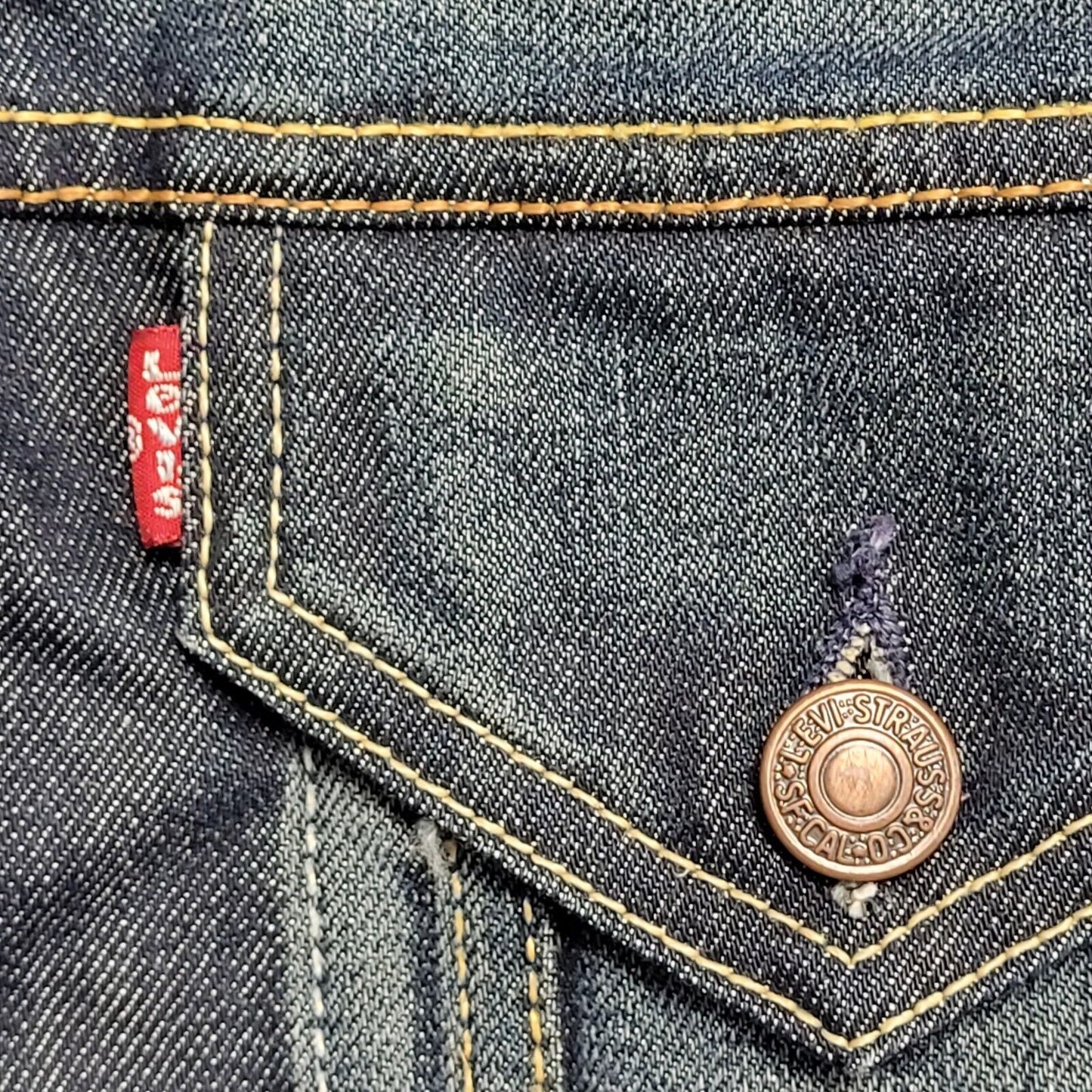 Levi's Vintage Y2K Blue Button Up Denim Jacket Womens UK Size M