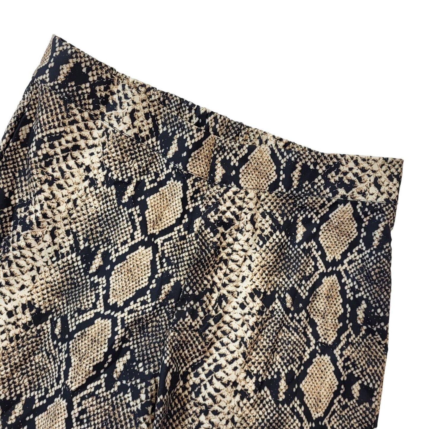 AX Paris Snake Print Flared Trousers Women's Size 8 W26 L32 BNWT
