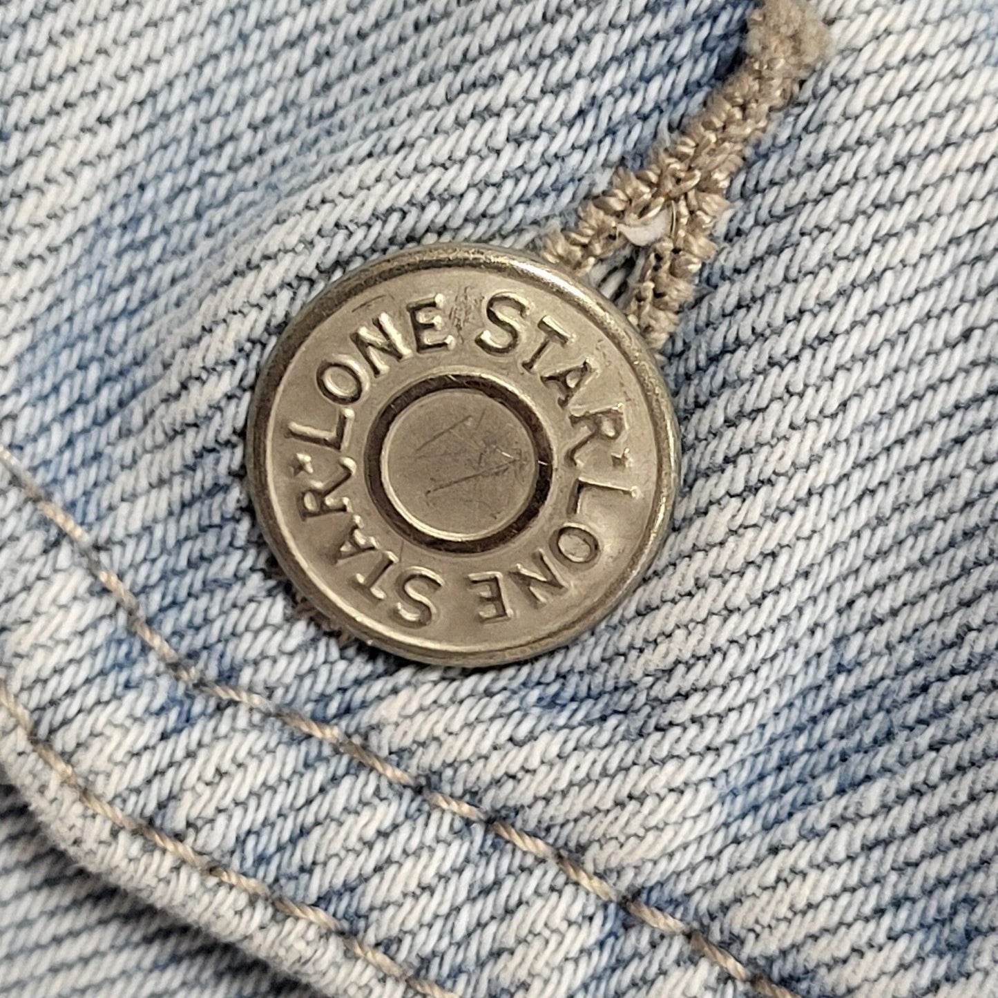 Lone Star Light Blue 90s Vintage Button Denim Jacket Uk Women's Size 14