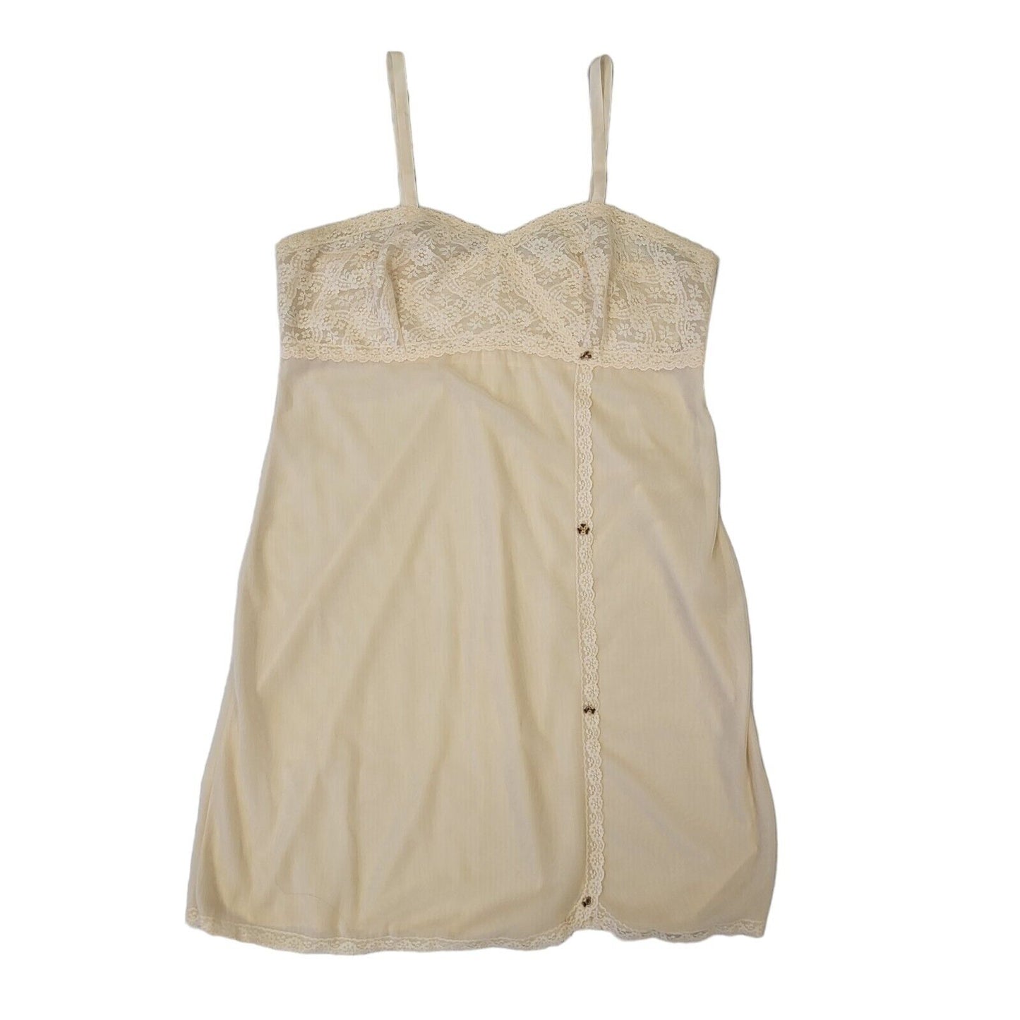 Vintage 90s Peach Sleeveless Night Dress Uk Women's Size 12-14