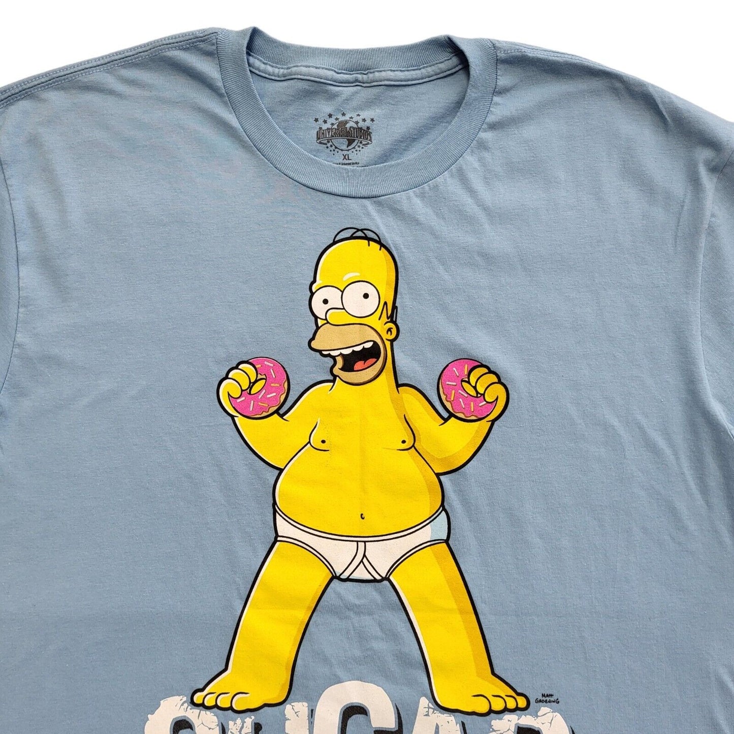 Universal Studios Vintage Y2K Blue Homer Simpson BNWT T-Shirt Mens Size XL