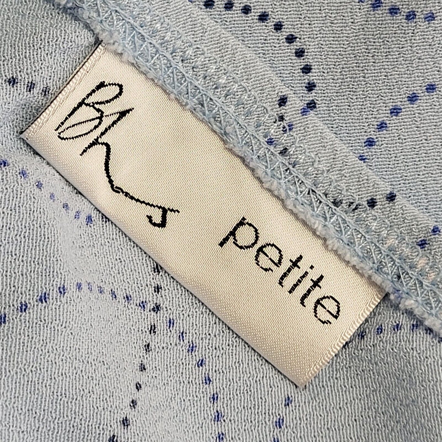 BHS Vintage 90's Blue Circle Print Midi A-Line Skirt Womens UK 12 W30
