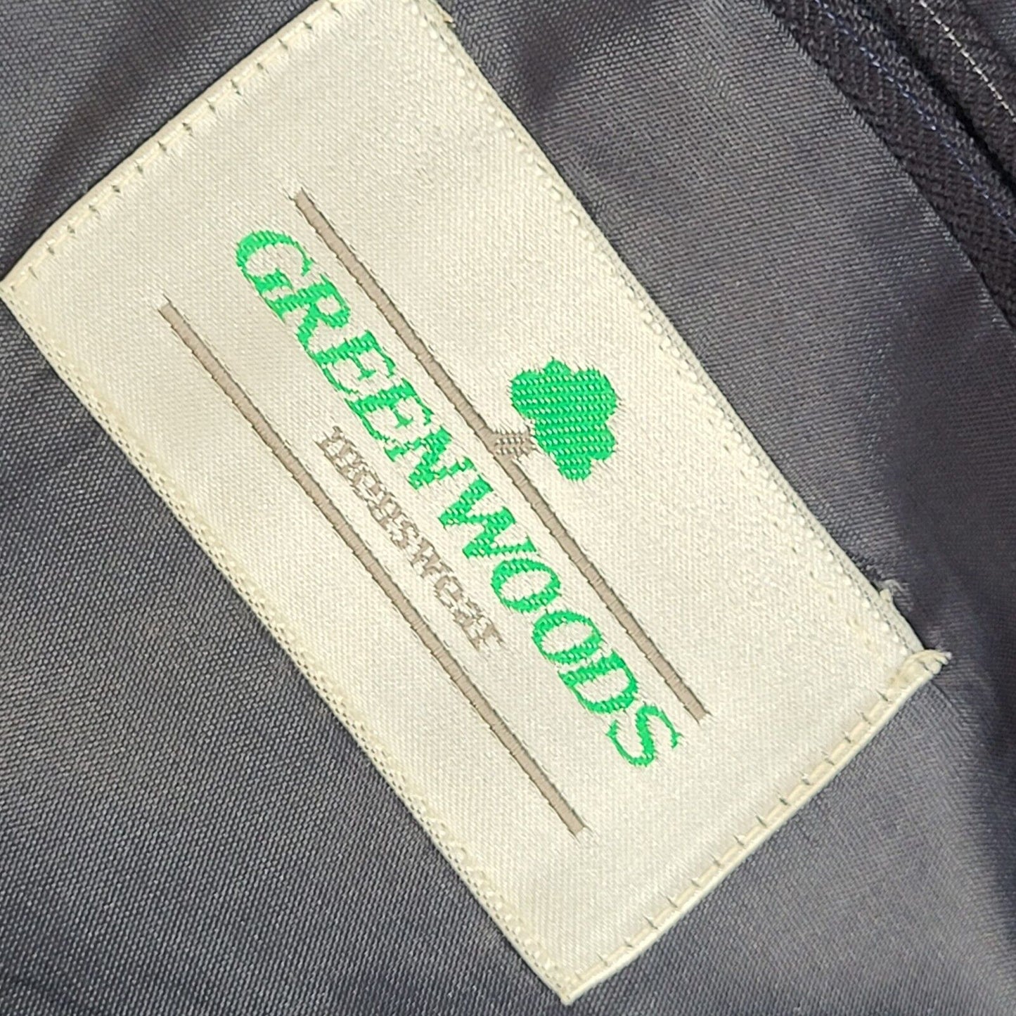 Greenwoods 90s Navy Blue Blazer Suit Jacket Uk Men's Size XL 44" W40 L31