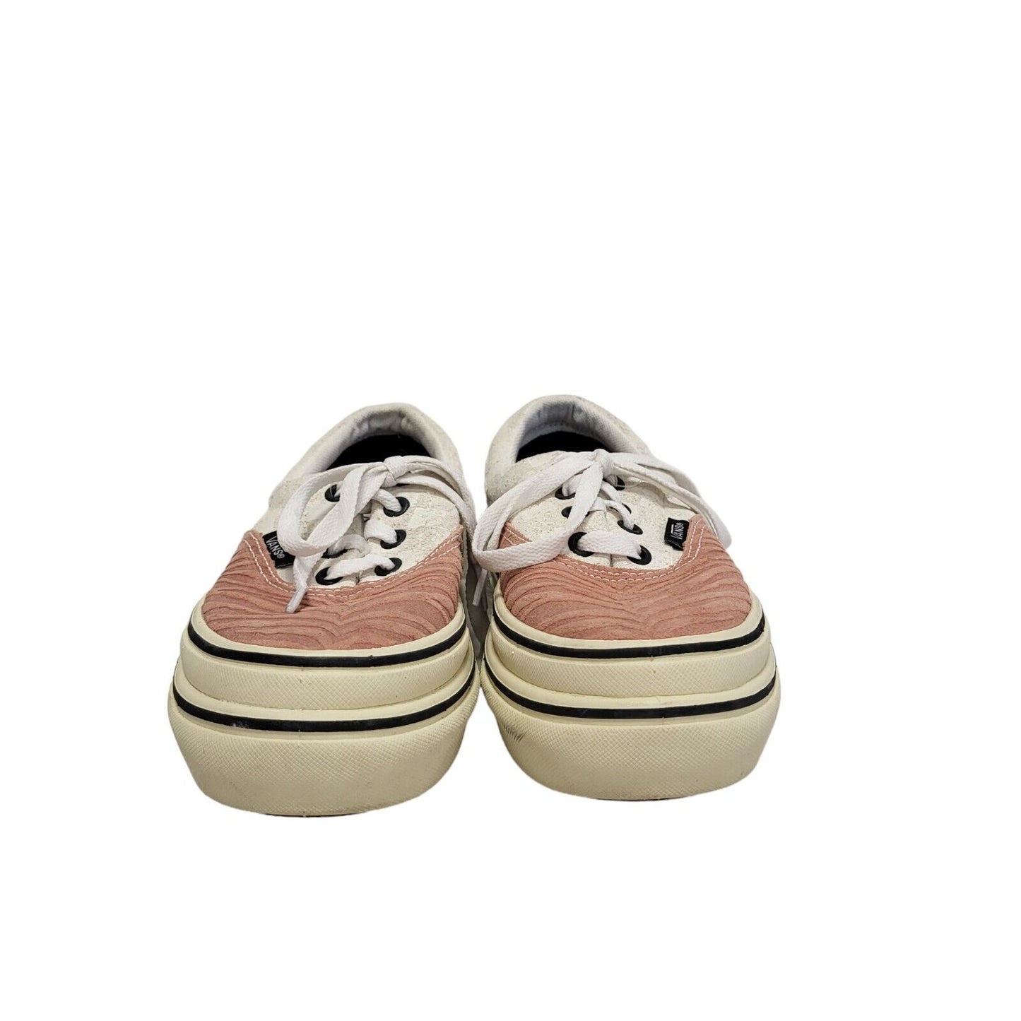 Vans Platform White Pink Lace-up Rubber Sole Trainers Women's UK 3 Eu 35