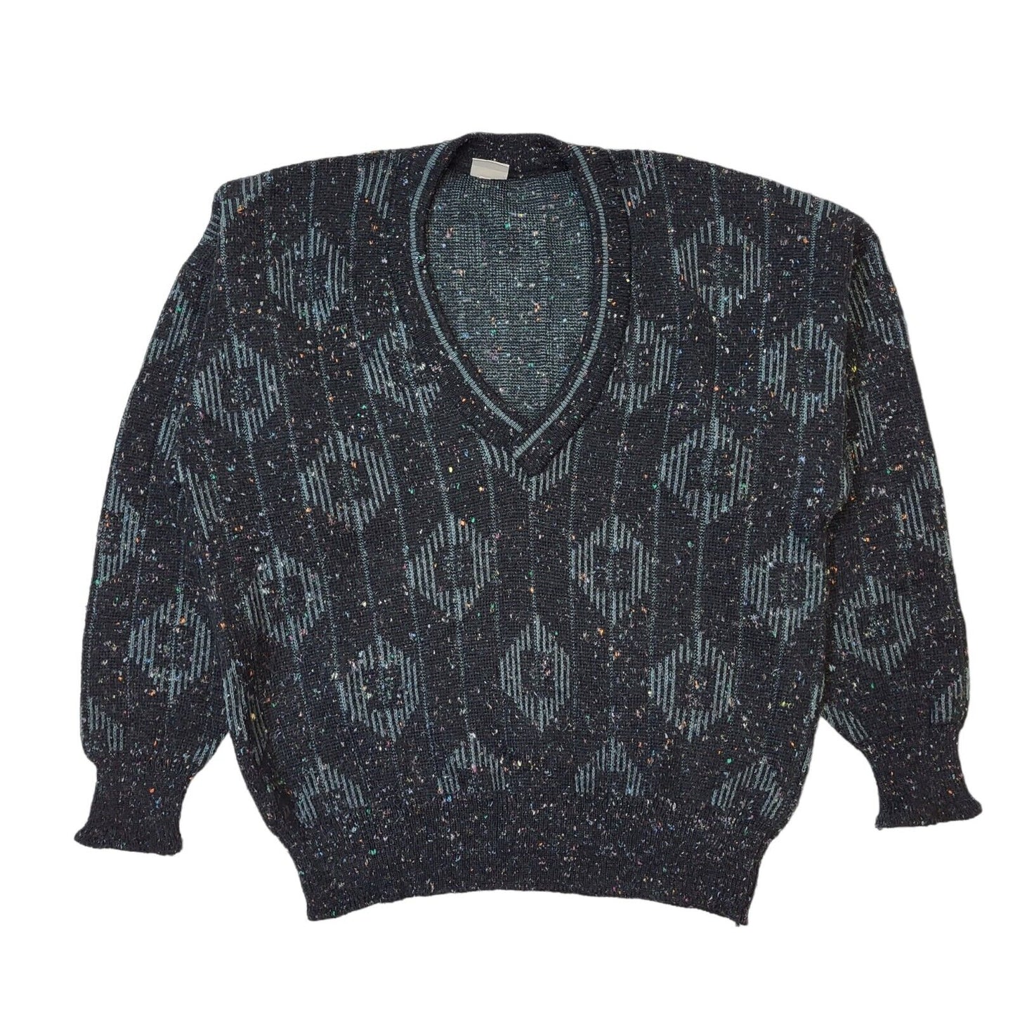 Jufi 80s Vintage V-Neck Jumper Men's Size Large