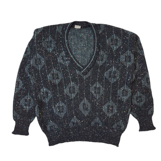 Jufi 80s Vintage V-Neck Jumper Men's Size Large
