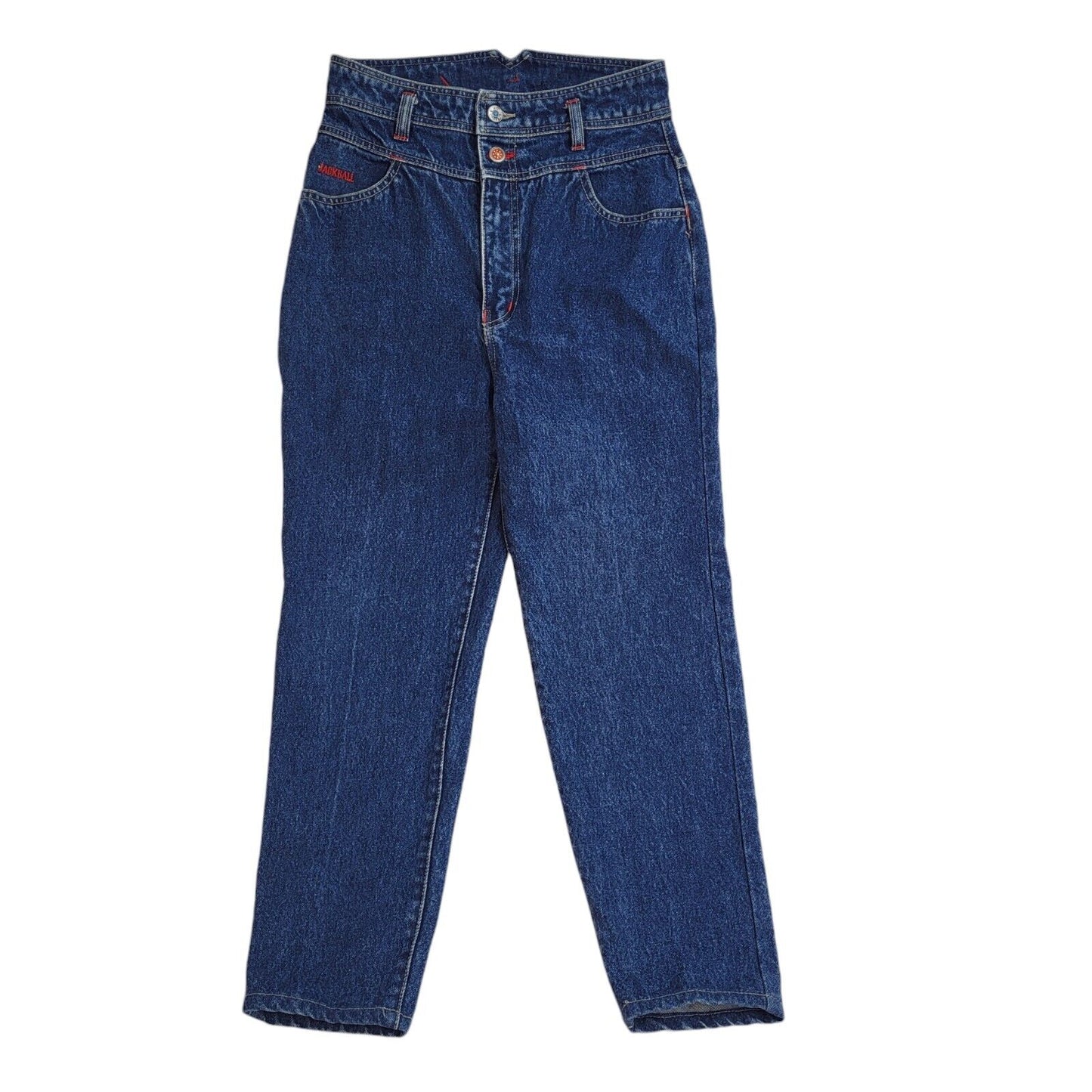 Jackball 90s Dark Blue Tapered Denim Jeans Uk Women's Size 4 W22 L24