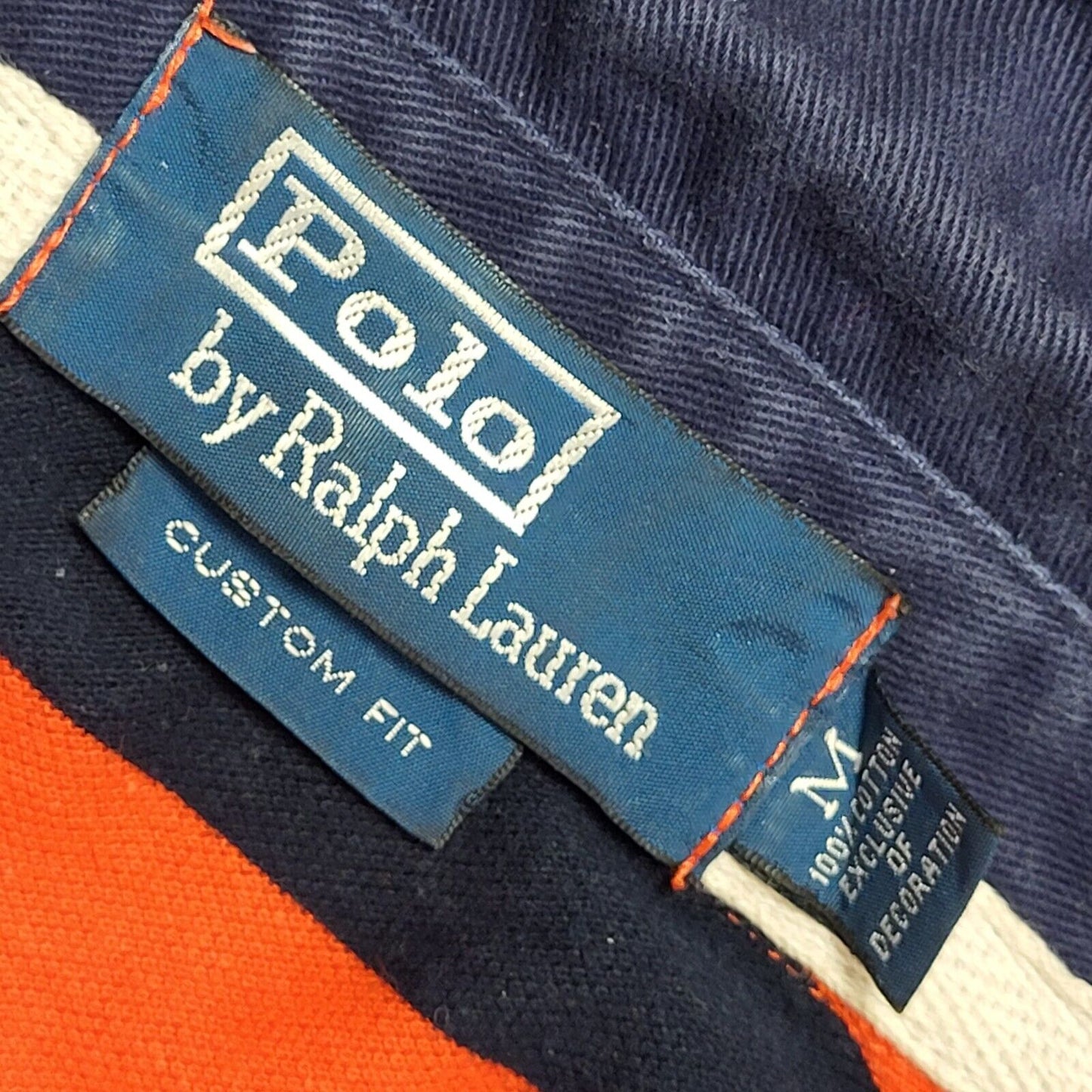 Polo Ralph Lauren Y2K Orange Relaxed Fit Polo Top Shirt Women's Size M