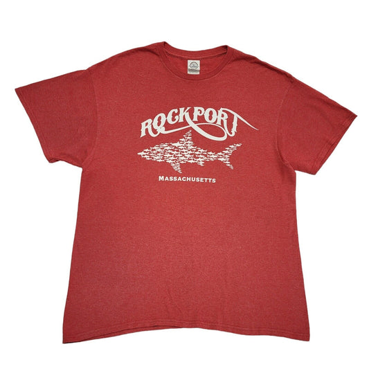 Rockport Delta Pink Vintage 90s Short Sleeve T-Shirt Uk Men's Large