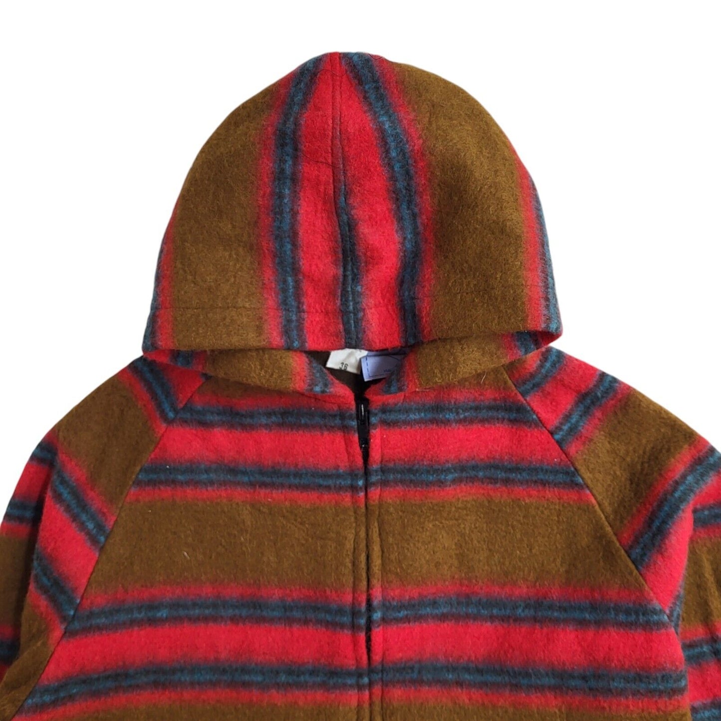 Blue Junction Vintage 90s Brown Zipped Hooded Jacket Uk Women's Size 8