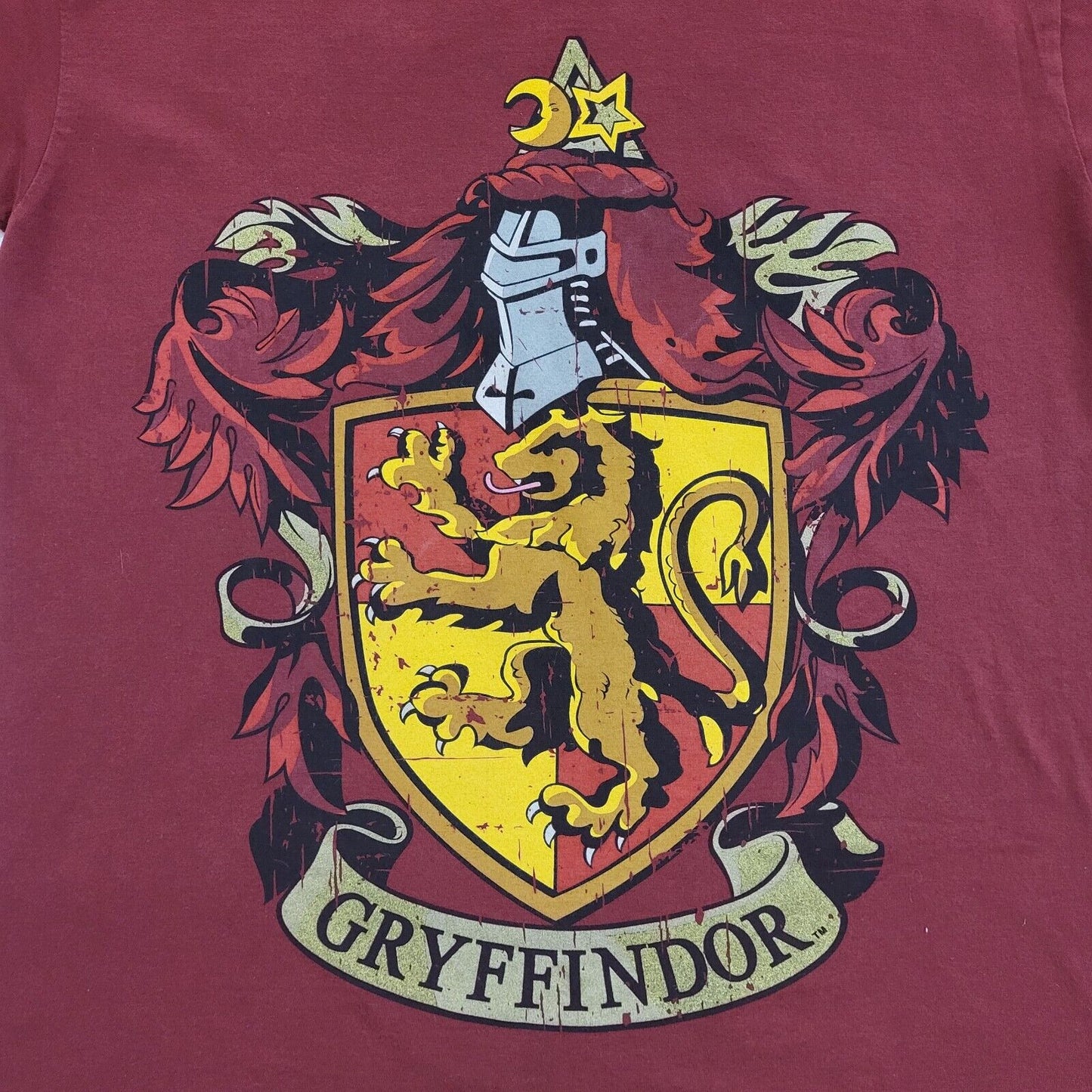 The Harry Potter Shop Burgundy Y2K Gryffindor Short Sleeve T-Shirt Mens Size S
