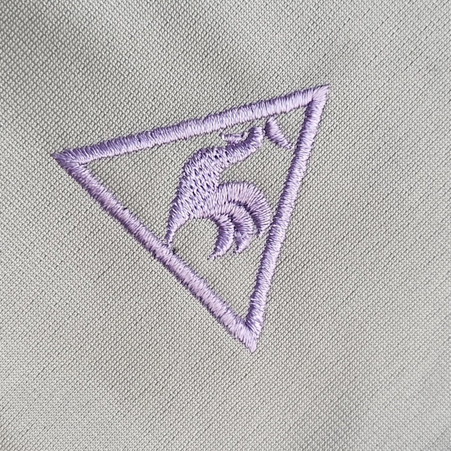Le Coq Sportif 90s Grey Purple Zipped Sports Tracksuit Top Uk Women's Size Small