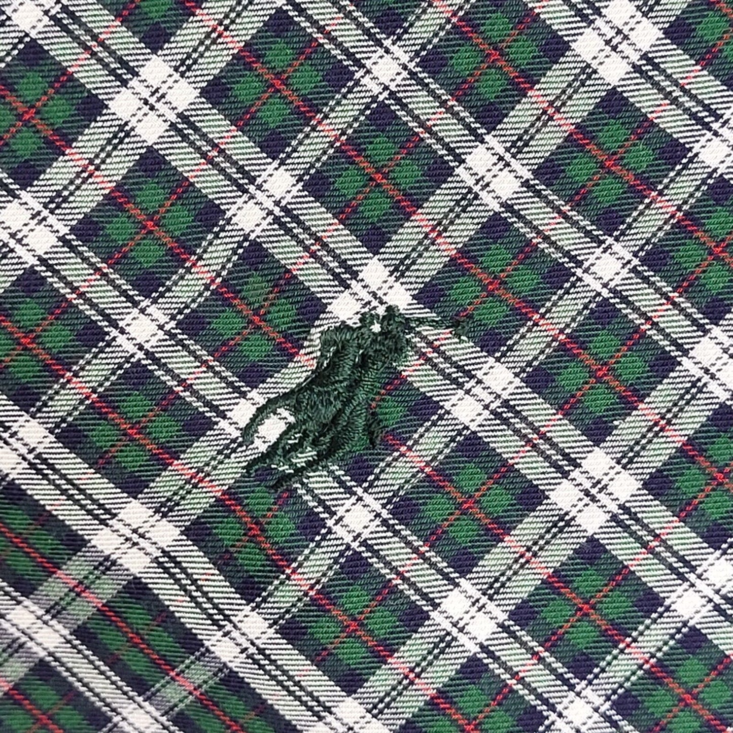 Ralph Lauren Green Checked Vintage 90's Long Sleeve Shirt UK Men's Size M
