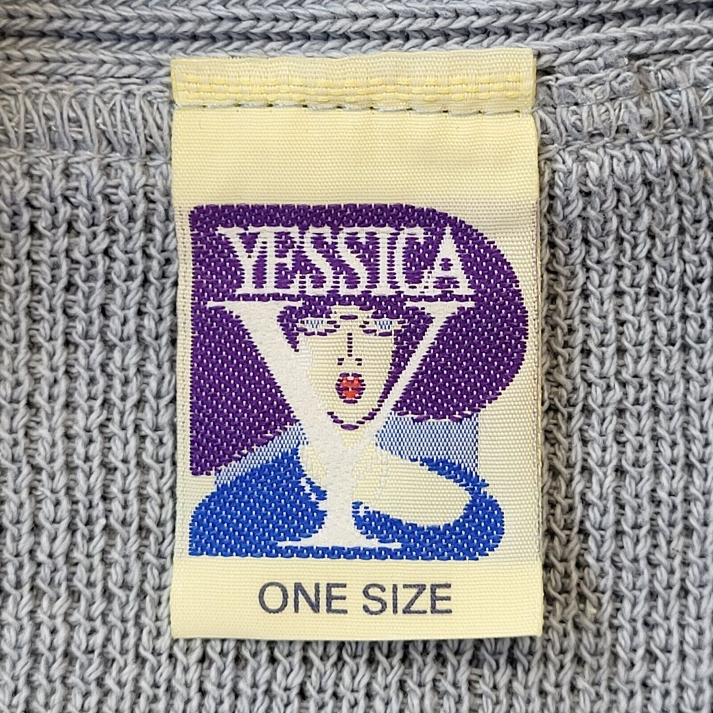 Yessica 80s Vintage Pale Blue Button Up Cardigan Women's One Size XL/XXL