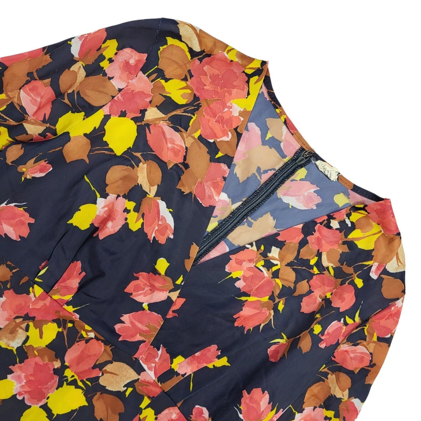 70s Vintage Brentfords Floral V-Neck Bell Sleeved Maxi Dress Women's 10