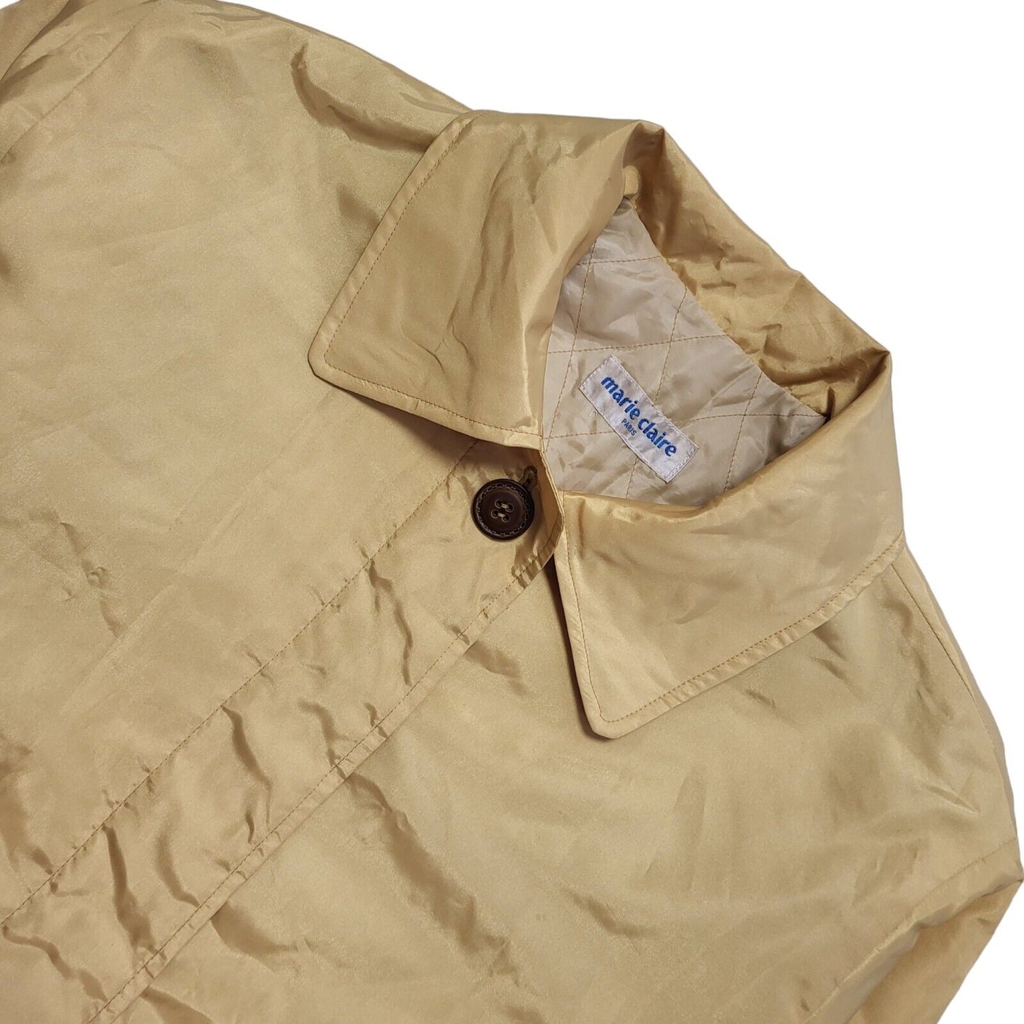 Marie Claire Yellow 80s Vintage Button Jacket Uk Women's Size 16