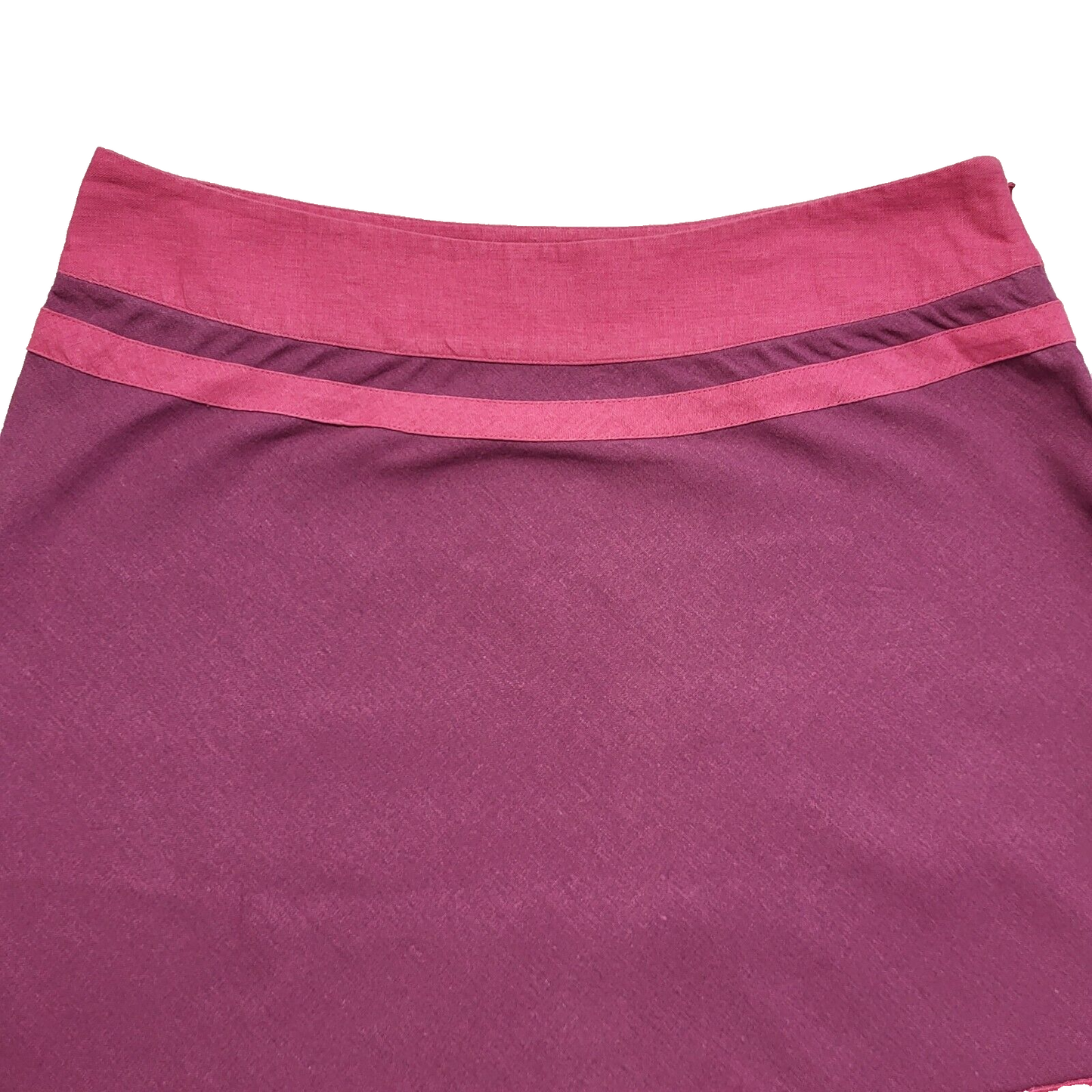 August Vintage 90's Pink & Purple Striped Midi A-Line Skirt Womens UK 14 W32