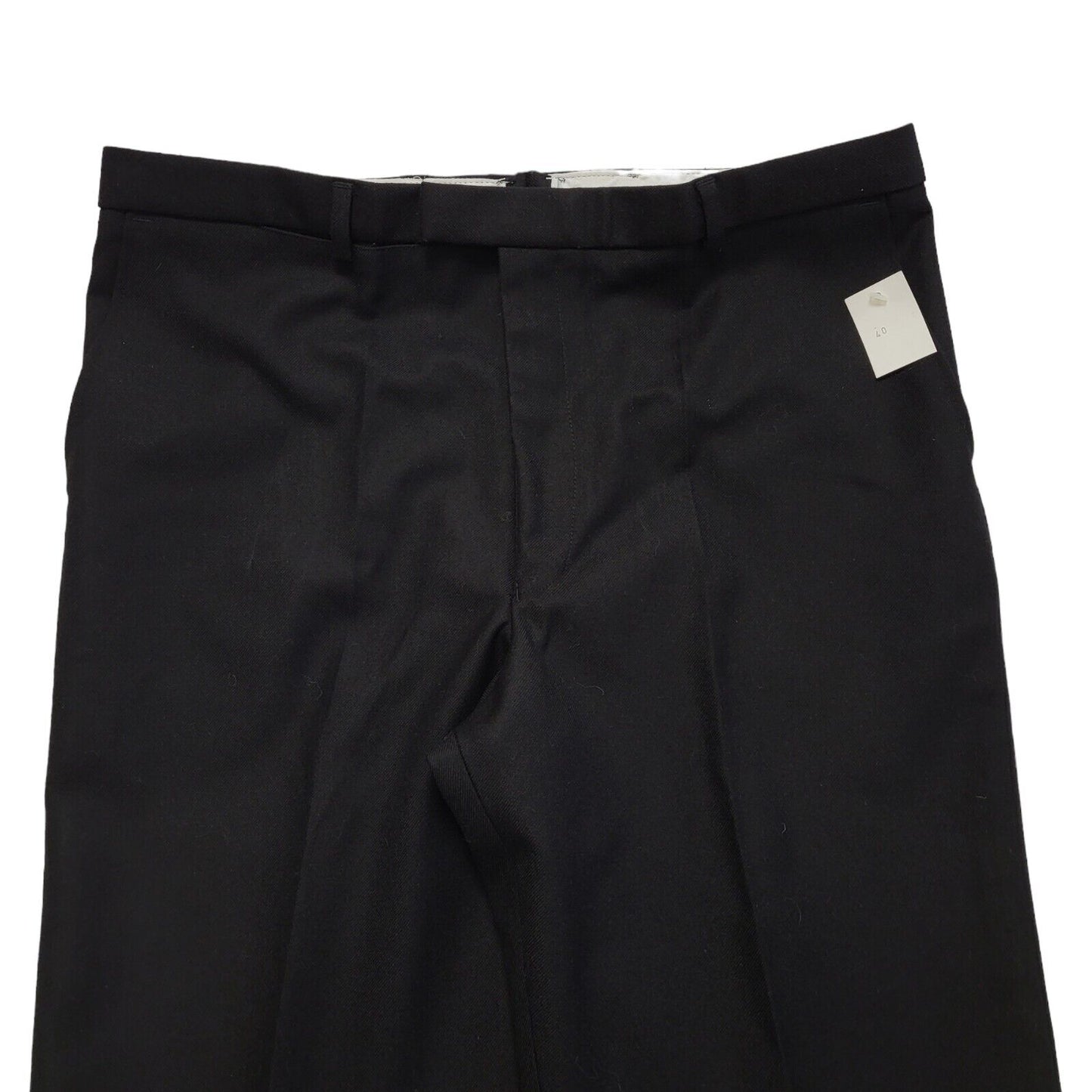 Wood Harris Vintage Black Straight Leg Casual Trousers Uk Men's 3XL W40 L36 Bnwt