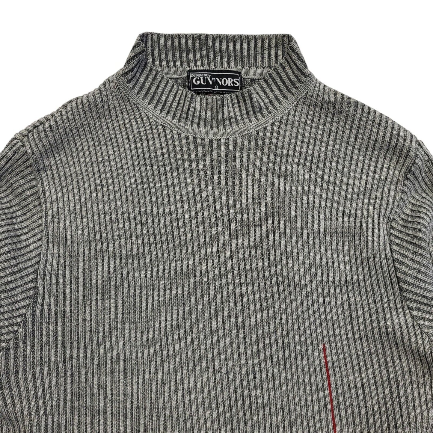 Guv'Nors  Vintage 80s Grey Round Neck Jumper Men's UK M