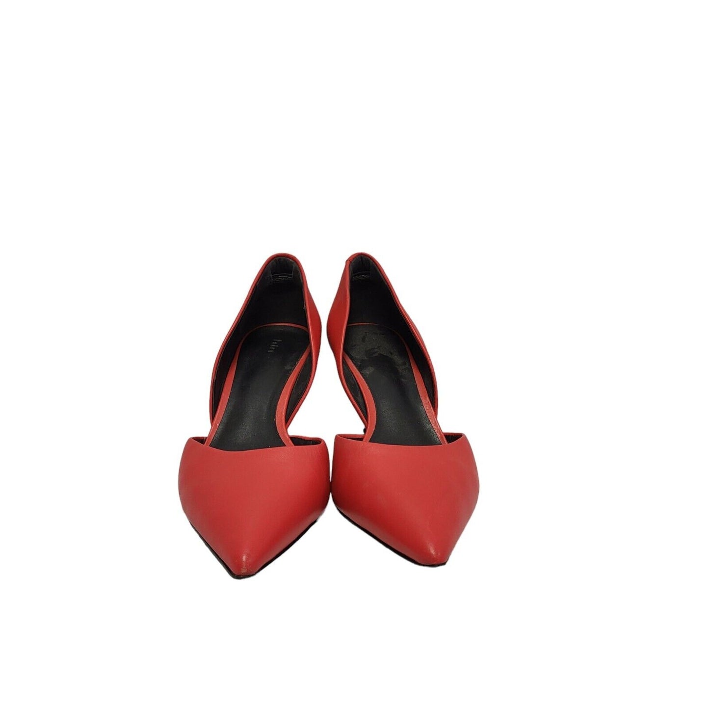 Petra Red Kitten Heel Red Slip On Shoes Uk Women's Size 4