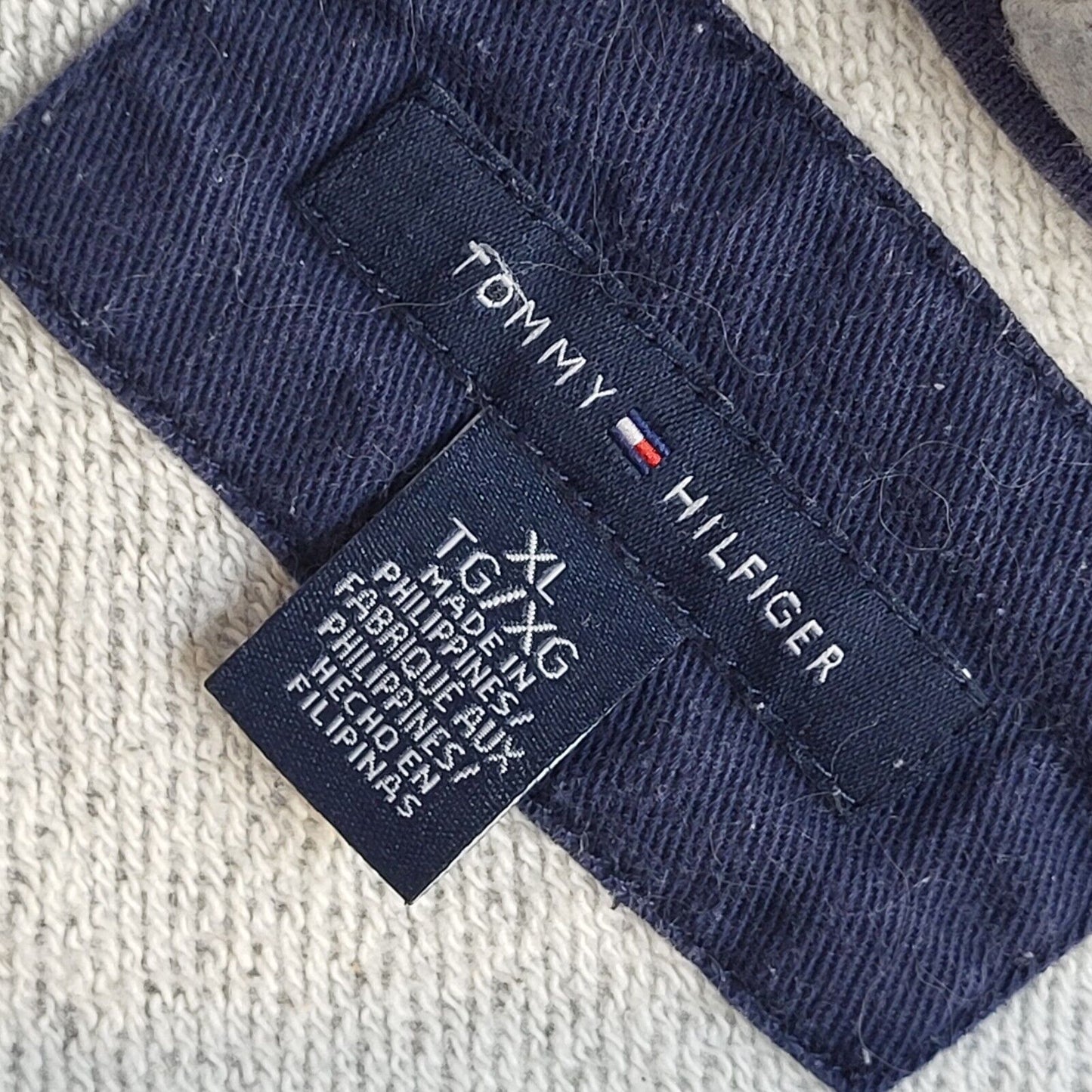 Tommy Hilfiger Y2k Grey Button Sweatshirt Hoodie Uk Men's Size XL
