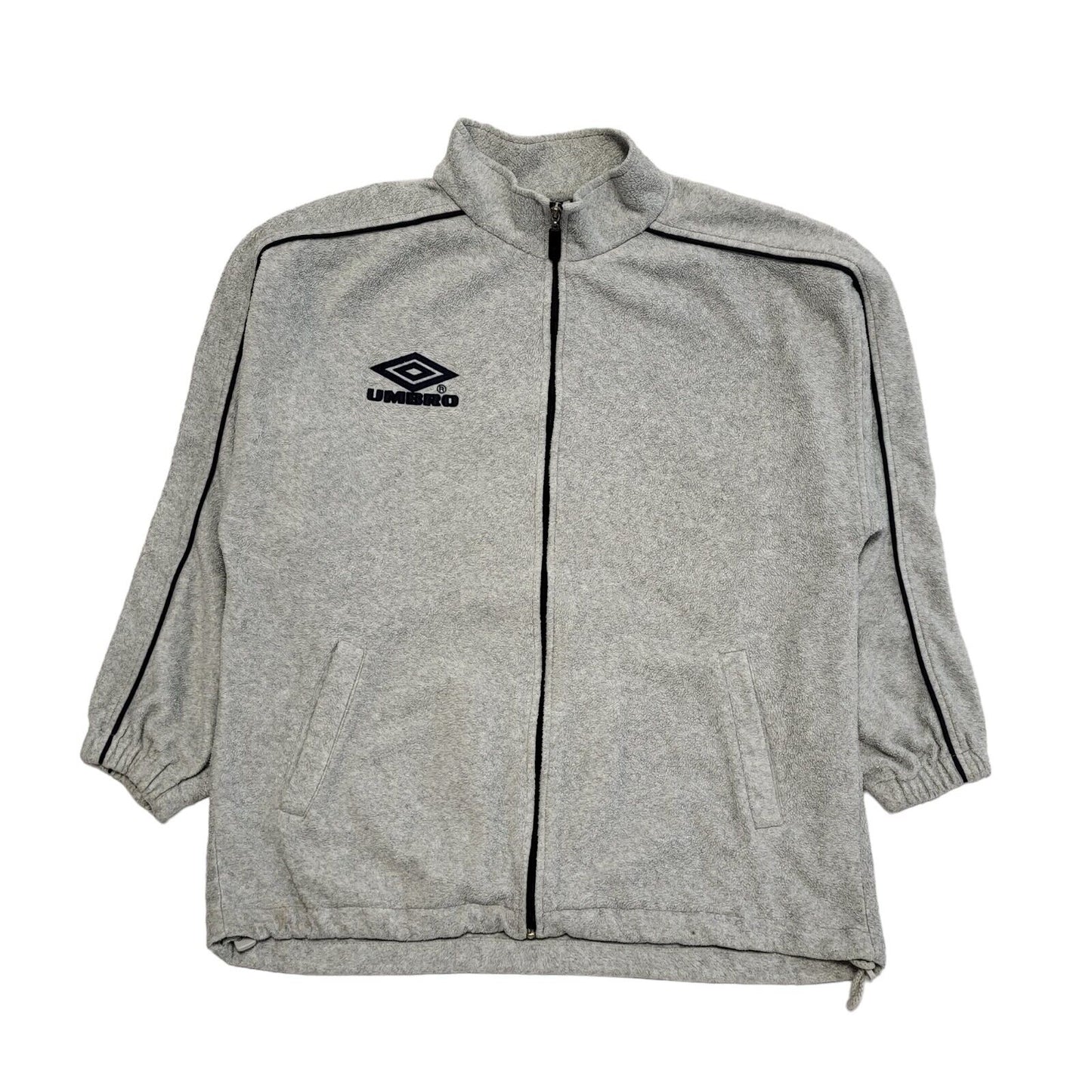 Umbro Grey Vintage 90's Fleece Track Top Jacket UK Men's Size XL