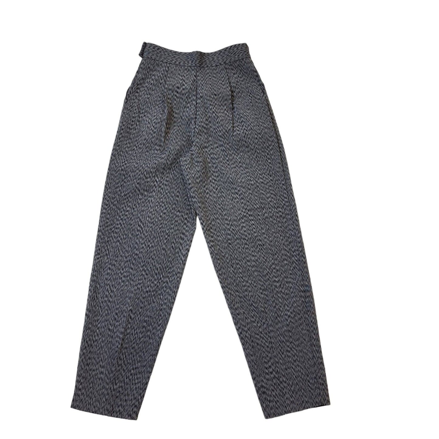 Happy Legs 90s Vintage Grey Pleated Tapered Trousers Women's Size XS W25 L27
