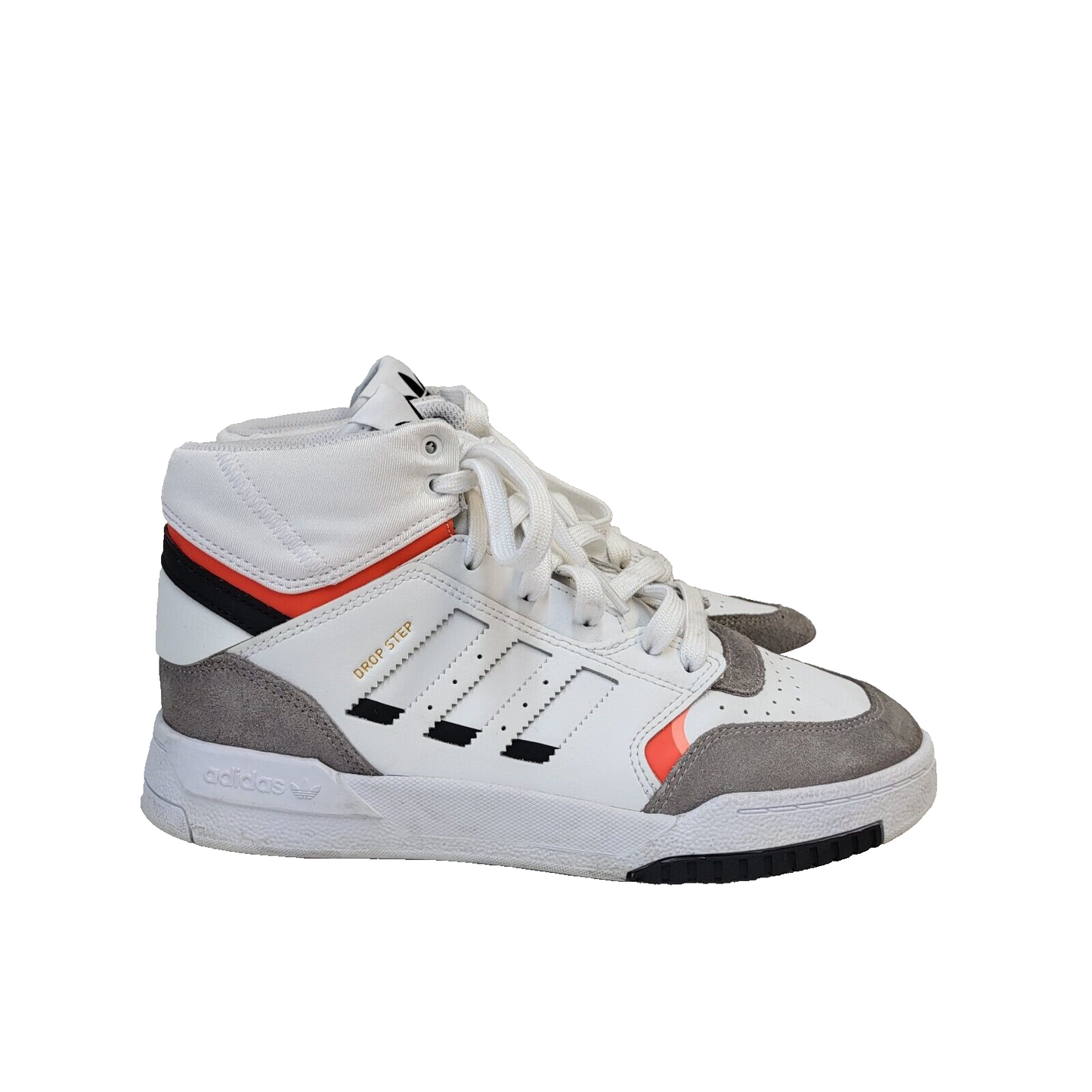 Adidas White & Grey Lace-up Sports Hi-top Trainers Uk Women's Size 5.5