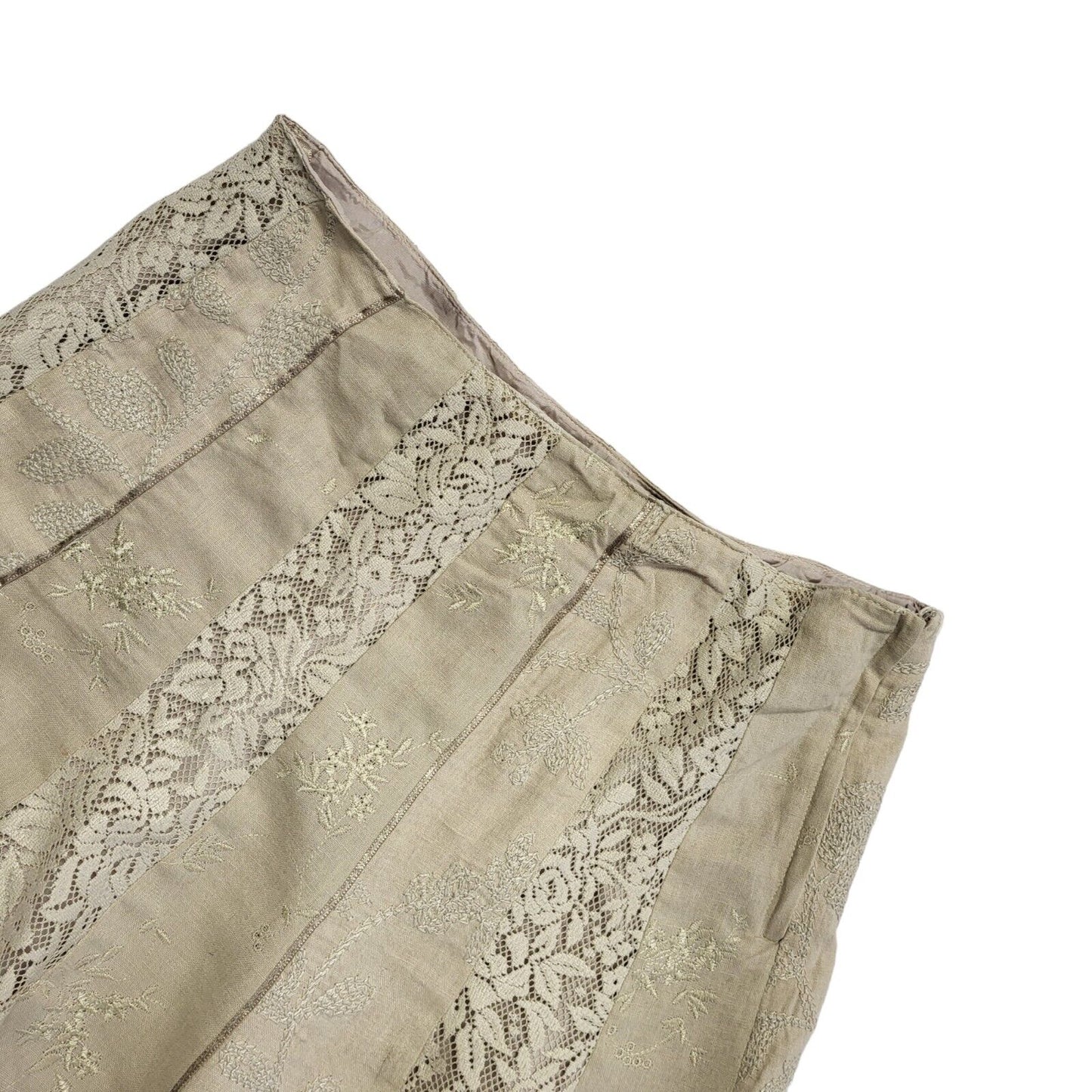 Next Vintage 90s Beige Side Zip Skirt Uk Women's Size 14