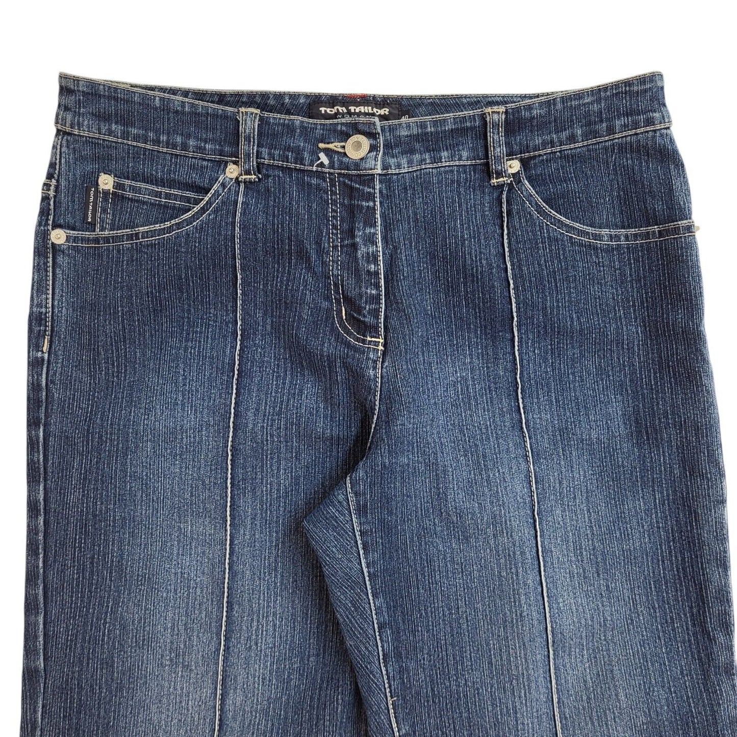 Tom Tailor 90s Angie Dark Blue Bootcut Denim Jeans Uk Women's Size 12 W30 L31