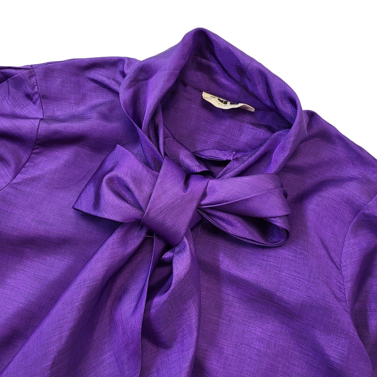 Clythe Adelaide 80s Vintage Purple Button-Up Blouse Women's 10
