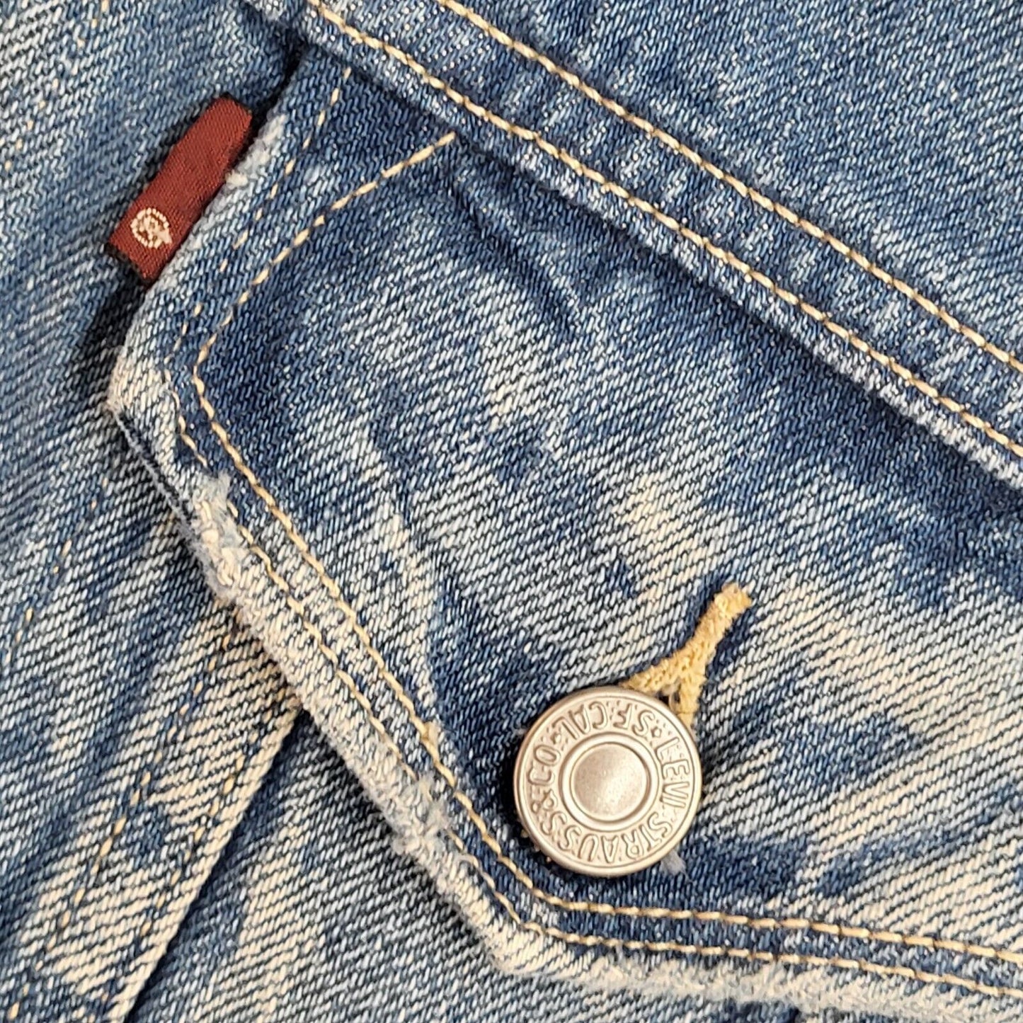 Levi's Mid Blue 90s Vintage Denim Jacket Uk Women's Size Large