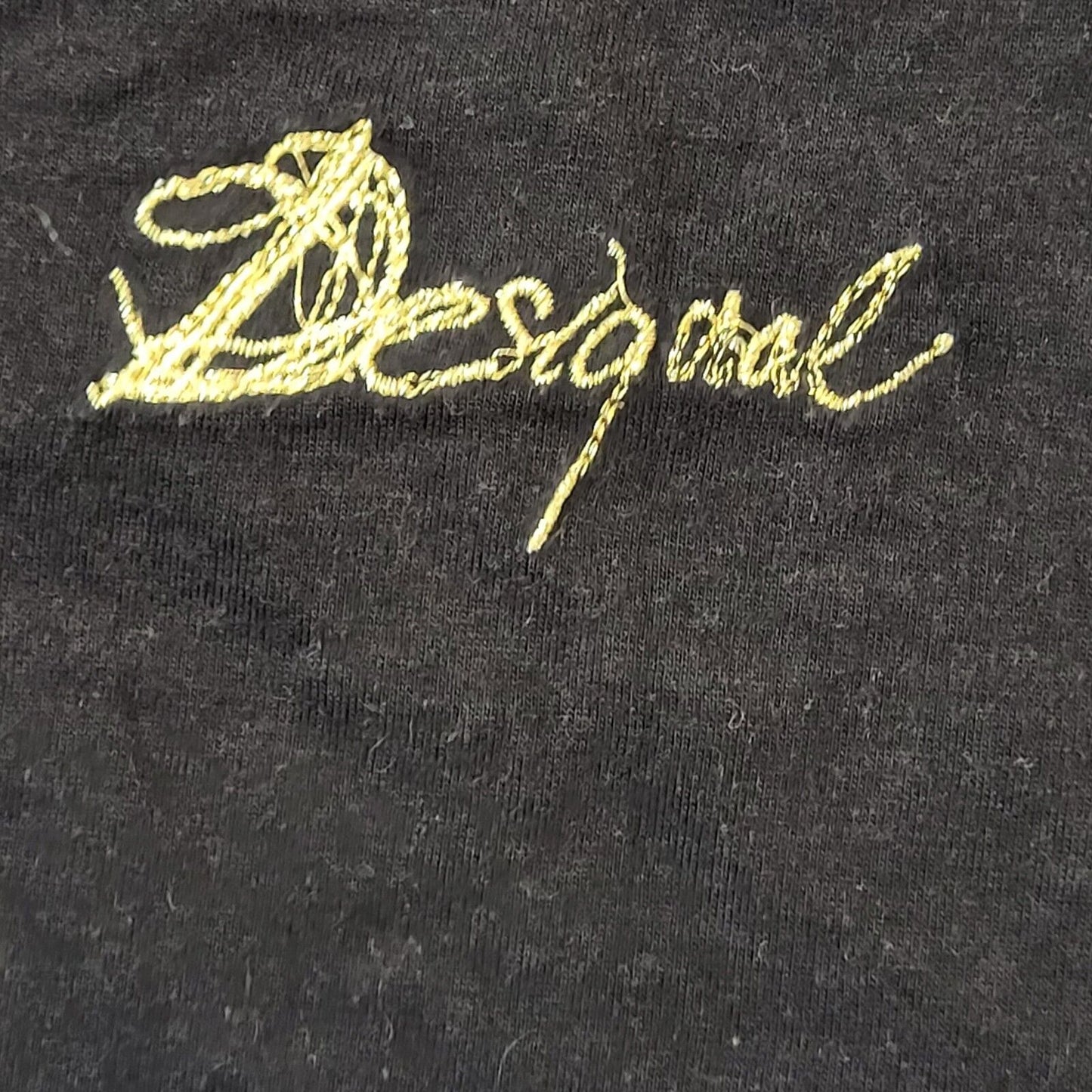 Desigual Y2K Black Floral Round Neck Long Sleeve Top Women's Size Small