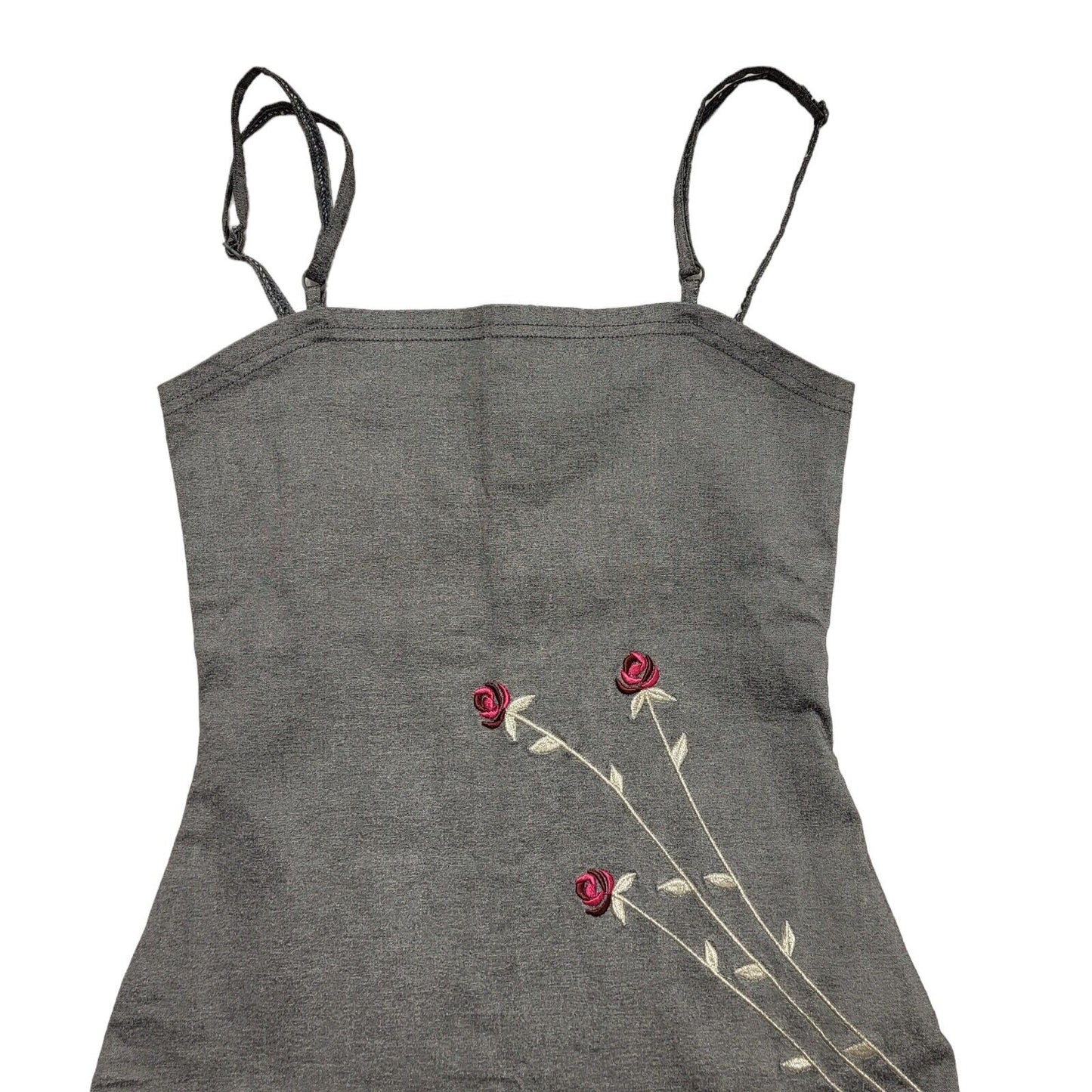 Bay Grey Y2k Sleeveless Strap Bodycon Dress Uk Women's Size 8