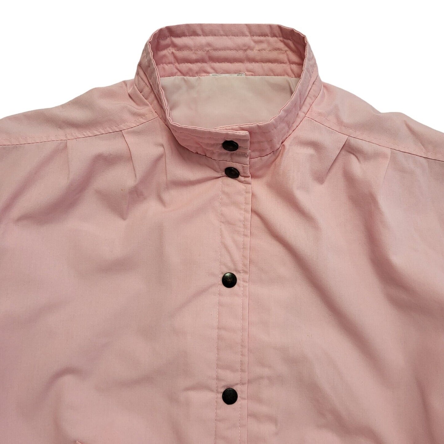 Vintage 90's Pink Snap Round Neck Jacket Womens UK Size 18