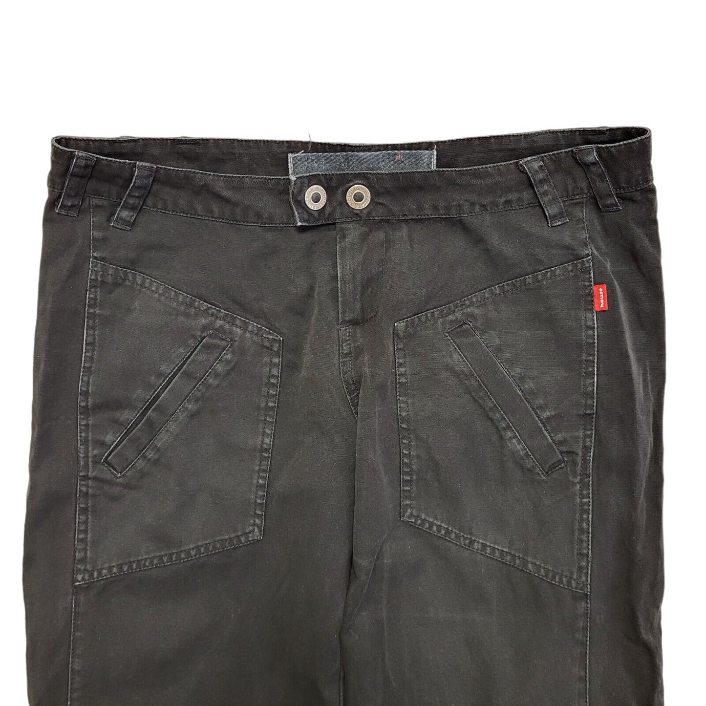 Baggy Black Cargo Pants Womens W32