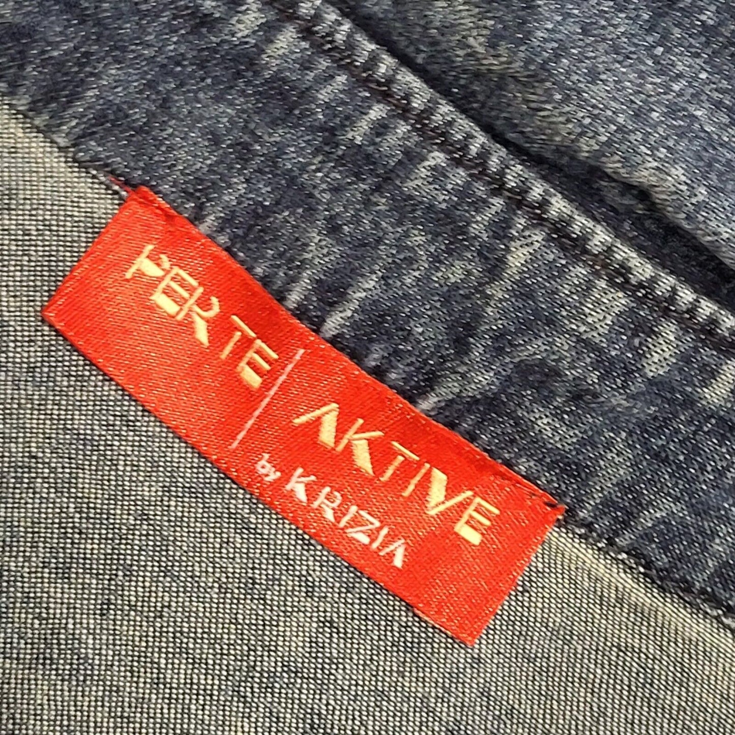 Perte Aktive Vintage 80's Blue Sleeveless Snap Button Denim Shirt Womens UK 14