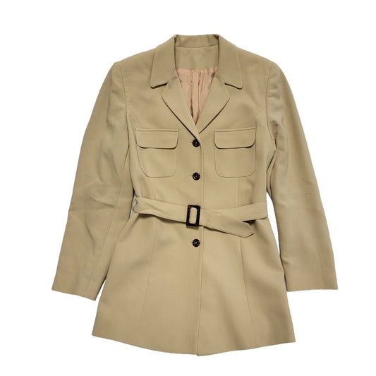 Richards  Vintage 80s Beige Belted Short Trench Coat Women's Size 12