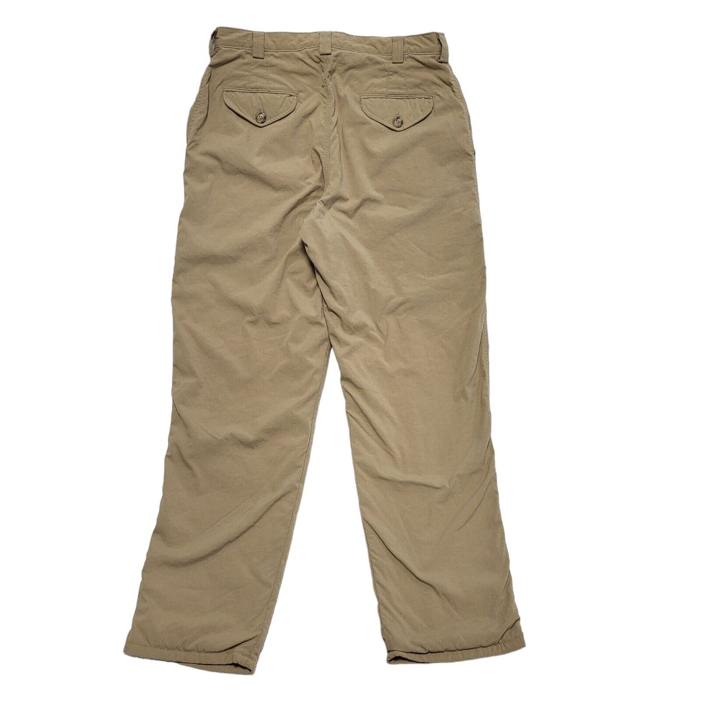 L.L. Bean 90s Vintage Beige Thinsulate Straight Leg Trousers Mens Size L W34 L32