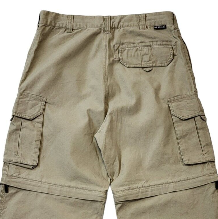 Bushman Beige 90s Vintage Zip Off Cargo Trousers Men's Size S W30 L32