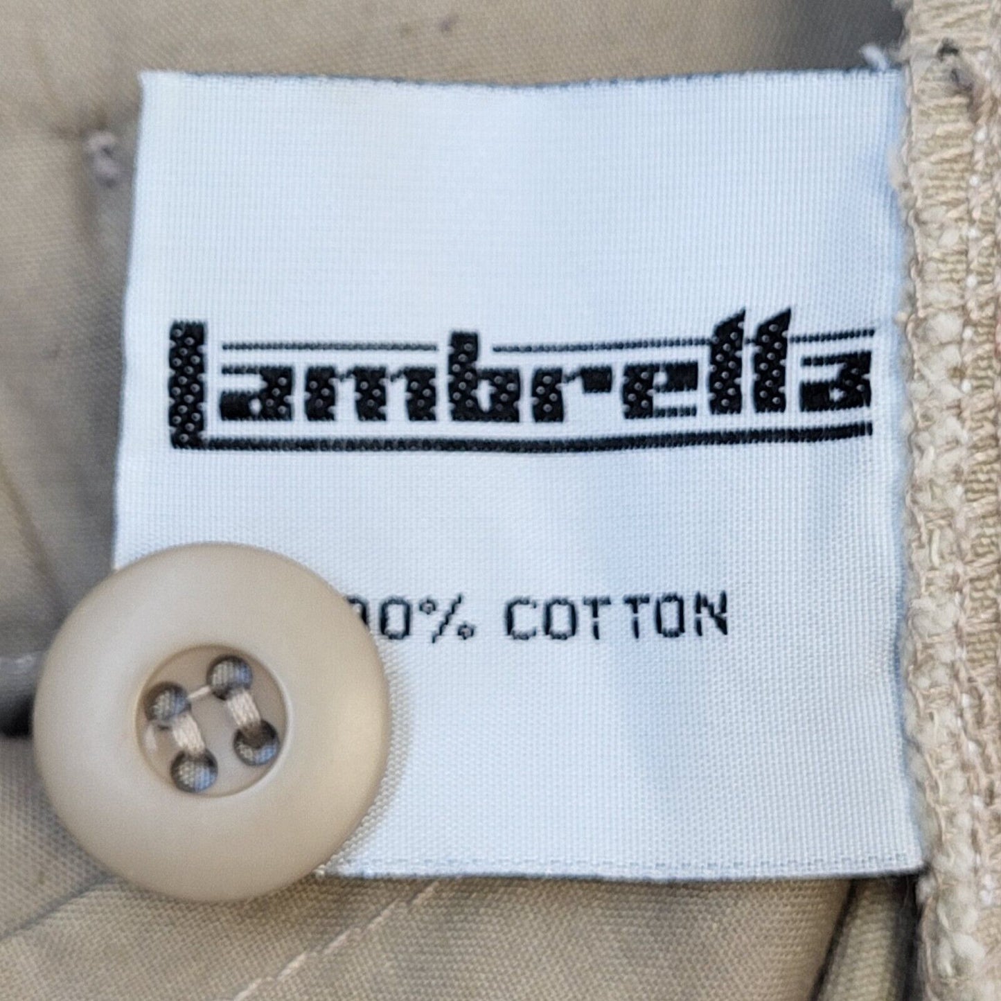 Lambretta Y2K Vintage Beige Cargo Trousers Women's Size 12 W30 L32