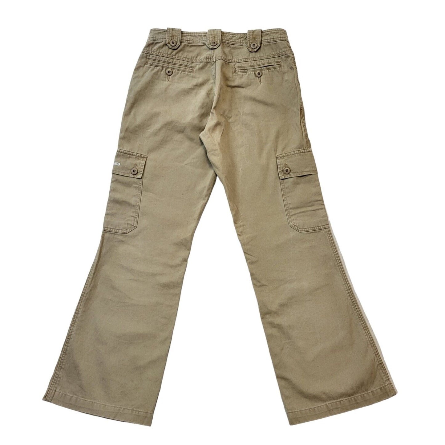 Lambretta Y2K Vintage Beige Cargo Trousers Women's Size 12 W30 L32