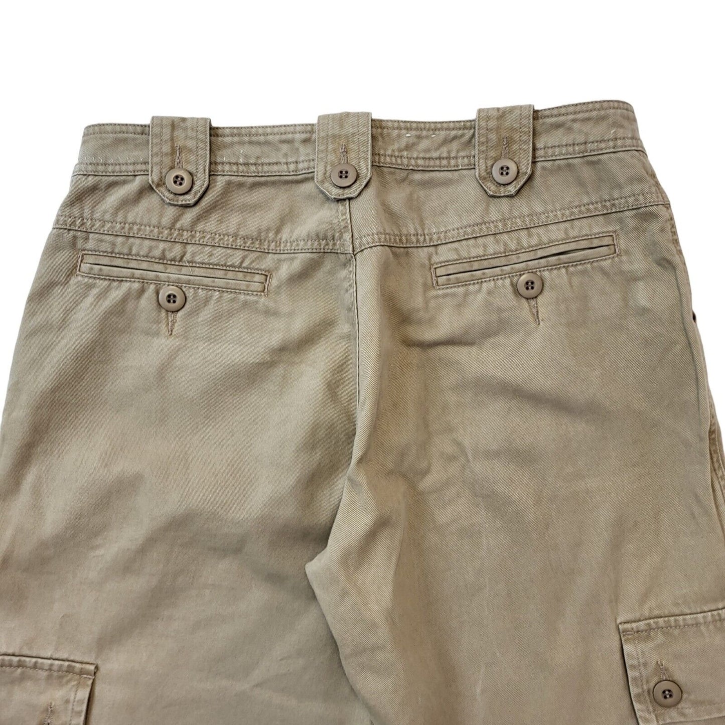 Lambretta Y2K Vintage Beige Cargo Trousers Women's Size 12 W30 L32