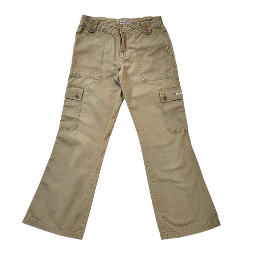 Lambretta Y2K Vintage Beige Cargo Trousers Women's Size 12 W30 L32
