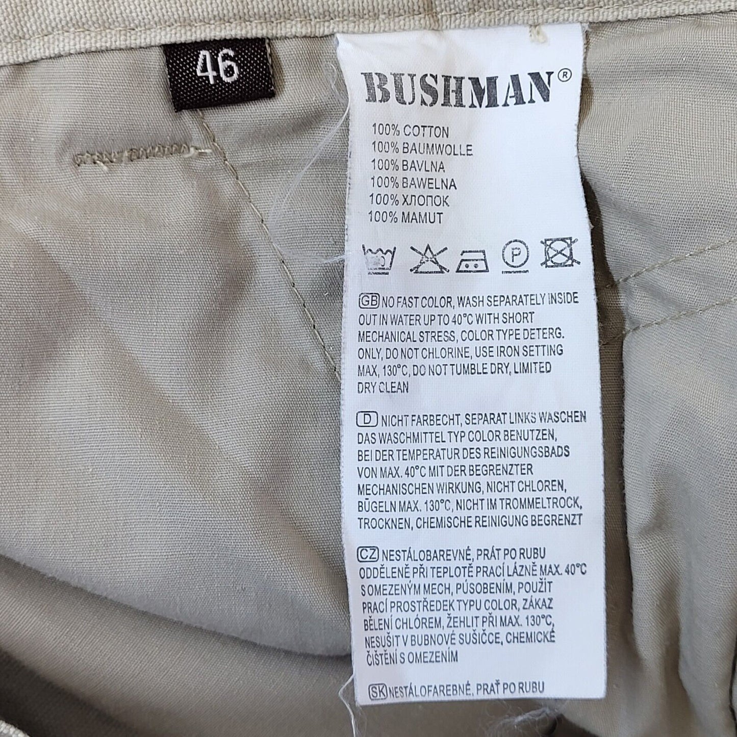 Bushman Beige 90s Vintage Zip Off Cargo Trousers Men's Size S W30 L32