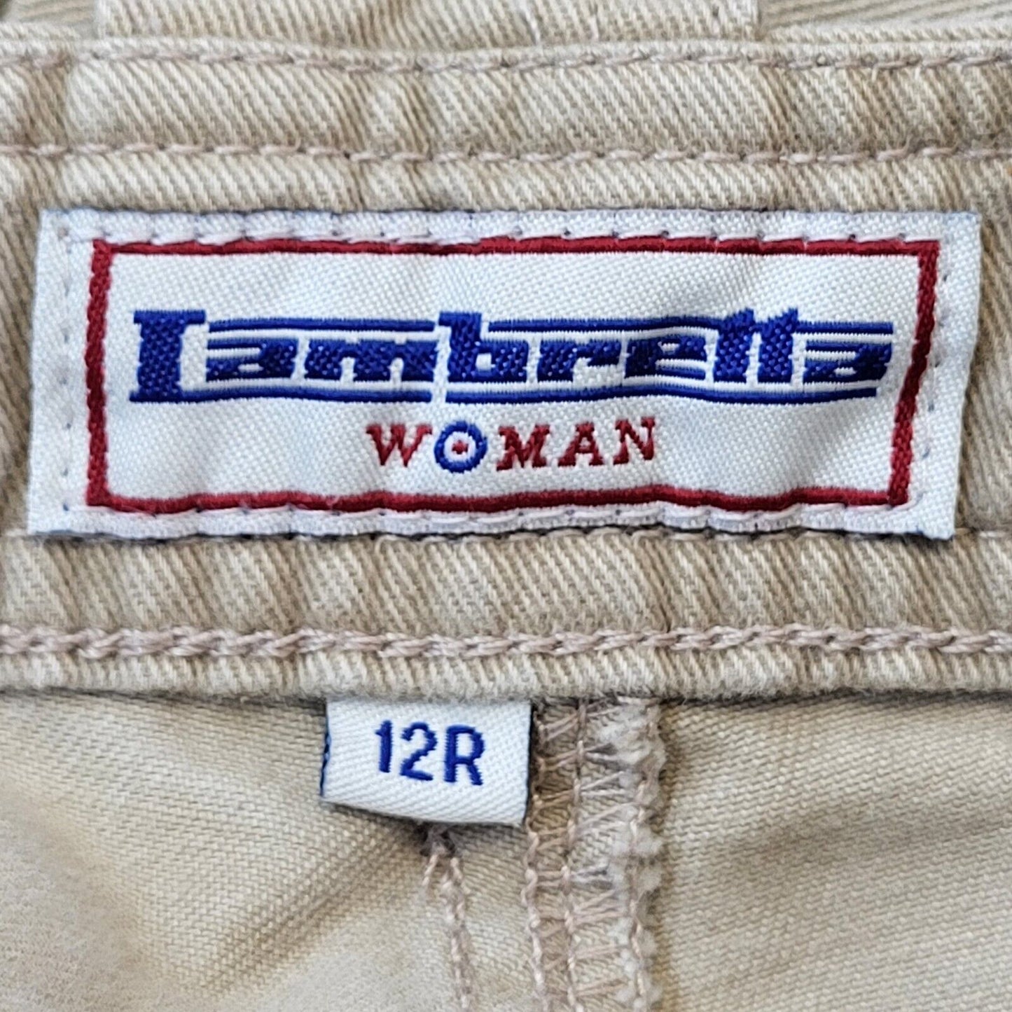 Lambretta Y2K Vintage Beige Cargo Trousers Women's Size 12 W30 L32