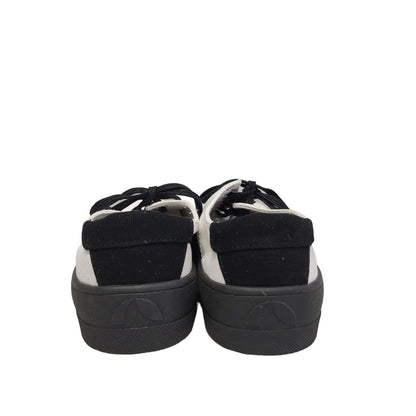 Roscomar White Black Canvas Casual Trainers Men's  Uk Size 8