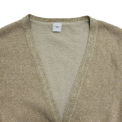 New Look Y2K Gold Glitter Short Sleeve Cropped Cardigan Womens UK 12